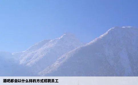 酒吧都会以什么样的方式招聘员工