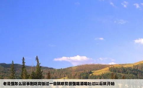 老是饿怎么回事刚吃完饭过一会就感觉很饿喝酒喝吐过以后就开始