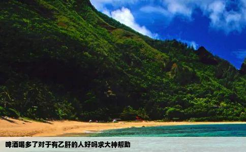 啤酒喝多了对于有乙肝的人好吗求大神帮助