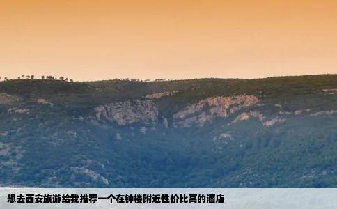 想去西安旅游给我推荐一个在钟楼附近性价比高的酒店