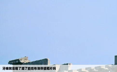 牙痛就是喝了酒了能吃布洛芬缓释片吗