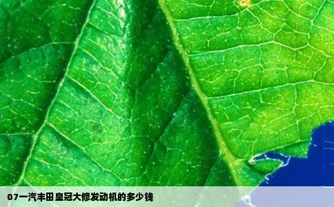 07一汽丰田皇冠大修发动机的多少钱