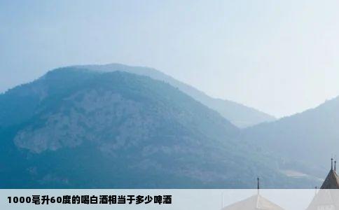 1000毫升60度的喝白酒相当于多少啤酒