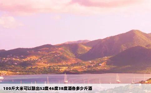 100斤大米可以酿出52度46度38度酒各多少斤酒