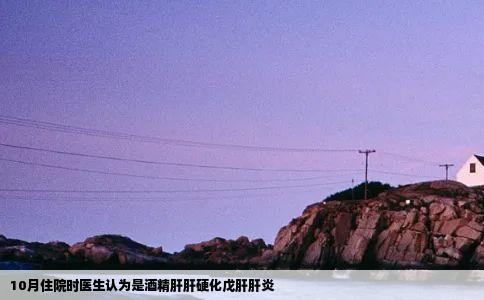 10月住院时医生认为是酒精肝肝硬化戊肝肝炎