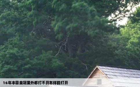 16年丰田皇冠里外都打不开怎样能打开