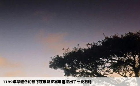 1799年拿破仑的部下在埃及罗塞塔港挖出了一块石碑