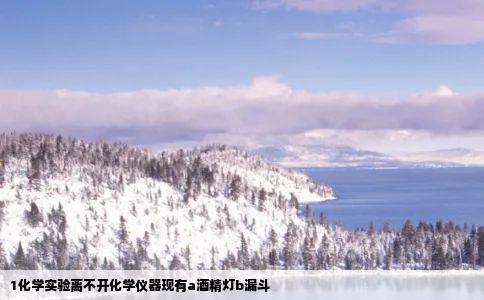 1化学实验离不开化学仪器现有a酒精灯b漏斗