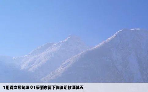 1用课文原句填空1采菊东篱下陶渊明饮酒其五