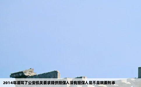 2014年酒驾了公安机关要求提供担保人没有担保人是不是就要刑事