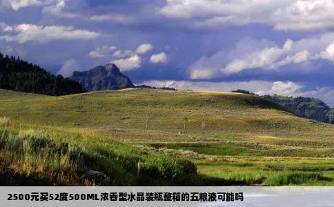 2500元买52度500ML浓香型水晶装瓶整箱的五粮液可能吗