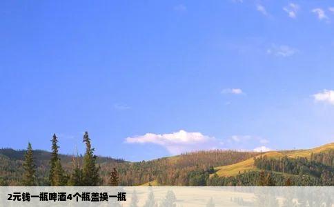 2元钱一瓶啤酒4个瓶盖换一瓶