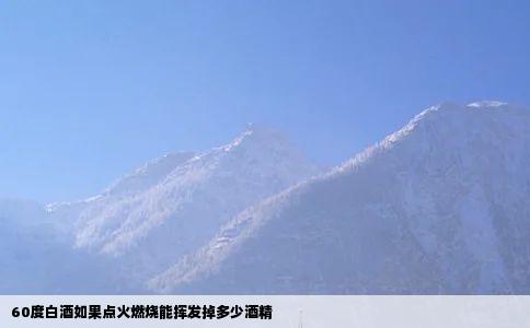 60度白酒如果点火燃烧能挥发掉多少酒精