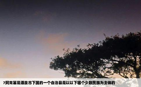 7阿克塞是酒泉市下属的一个自治县是以以下哪个少数民族为主体的