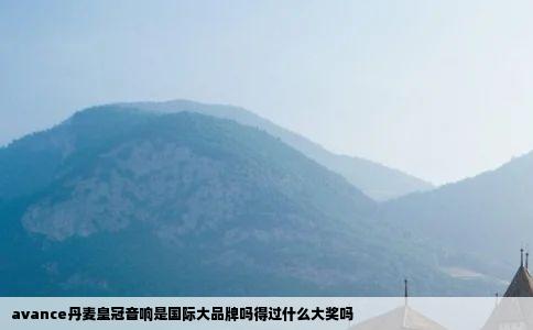 avance丹麦皇冠音响是国际大品牌吗得过什么大奖吗