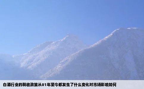 白酒行业的税收政策从01年至今都发生了什么变化对市场影响如何