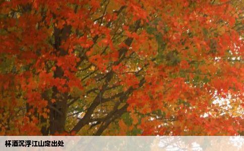 杯酒沉浮江山定出处
