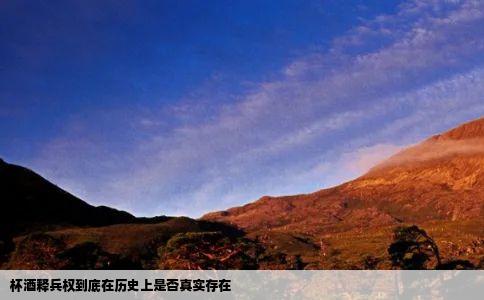 杯酒释兵权到底在历史上是否真实存在