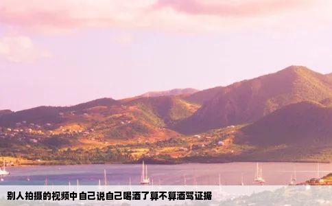 别人拍摄的视频中自己说自己喝酒了算不算酒驾证据