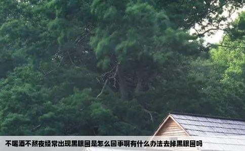 不喝酒不熬夜经常出现黑眼圈是怎么回事啊有什么办法去掉黑眼圈吗