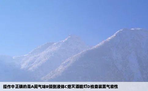 操作中正确的是A闻气味B倾倒液体C熄灭酒精灯D检查装置气密性