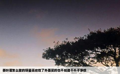 茶叶蛋怎么做的呀最喜欢吃了外面买的也不知道干不干净哎