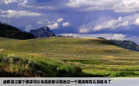 成都温江哪个酒店可以泡温泉我记得去过一个酒店有四五层楼泡了