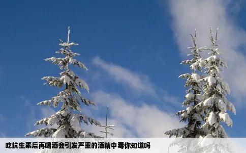 吃抗生素后再喝酒会引发严重的酒精中毒你知道吗
