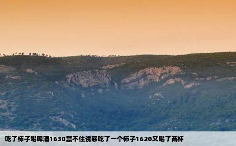 吃了柿子喝啤酒1630禁不住诱惑吃了一个柿子1620又喝了两杯