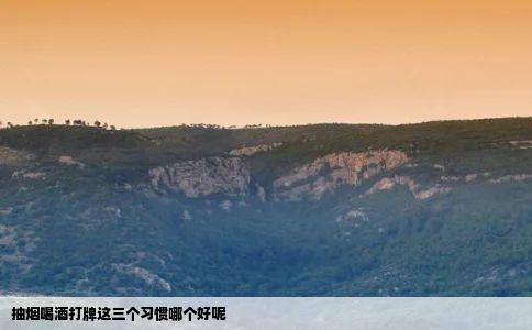 抽烟喝酒打牌这三个习惯哪个好呢