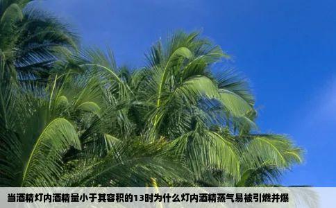 当酒精灯内酒精量小于其容积的13时为什么灯内酒精蒸气易被引燃并爆