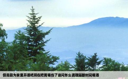 但是因为家里开酒吧现在把胃喝伤了请问怎么调理隔断时间喝酒
