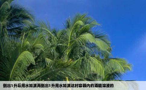 倒出1升后用水加满再倒出1升用水加满这时容器内的酒精溶液的