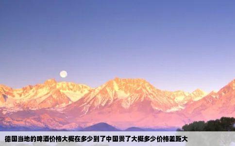 德国当地的啤酒价格大概在多少到了中国贵了大概多少价格差距大