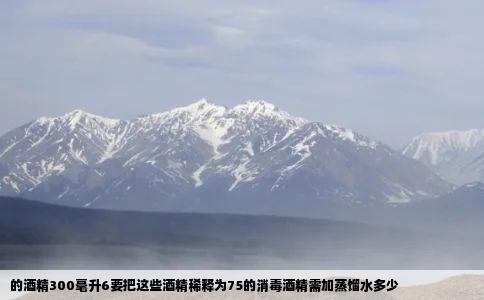 的酒精300毫升6要把这些酒精稀释为75的消毒酒精需加蒸馏水多少