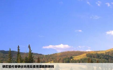 碘酊能代替碘伏吗用后要用酒精脱碘吗