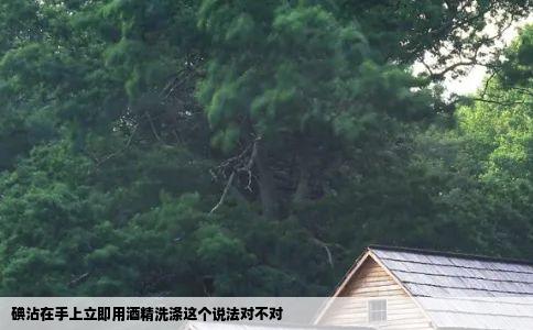 碘沾在手上立即用酒精洗涤这个说法对不对