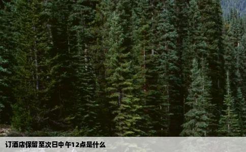 订酒店保留至次日中午12点是什么