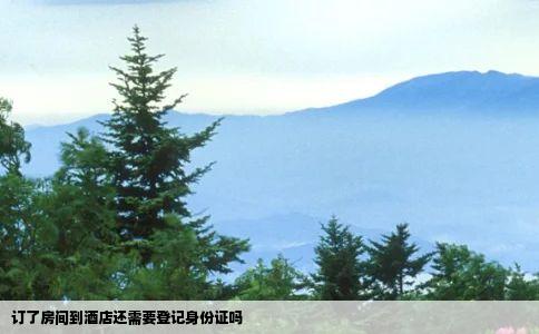 订了房间到酒店还需要登记身份证吗