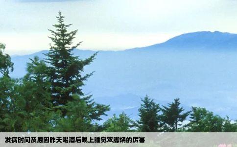发病时间及原因昨天喝酒后晚上睡觉双脚烧的厉害