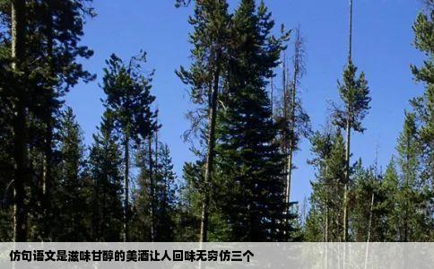 仿句语文是滋味甘醇的美酒让人回味无穷仿三个
