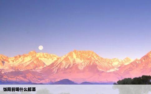 饭局前喝什么解酒