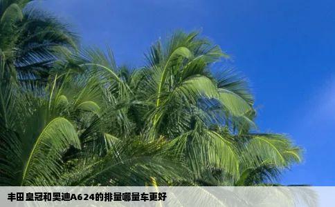 丰田皇冠和奥迪A624的排量哪量车更好