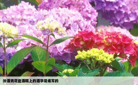 汾酒青花瓷酒瓶上的酒字是谁写的