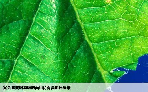 父亲喜欢喝酒吸烟而且待有高血压头晕