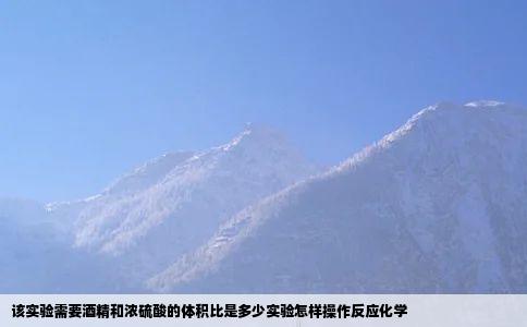 该实验需要酒精和浓硫酸的体积比是多少实验怎样操作反应化学