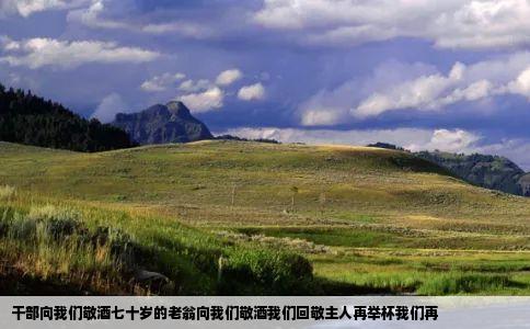 干部向我们敬酒七十岁的老翁向我们敬酒我们回敬主人再举杯我们再