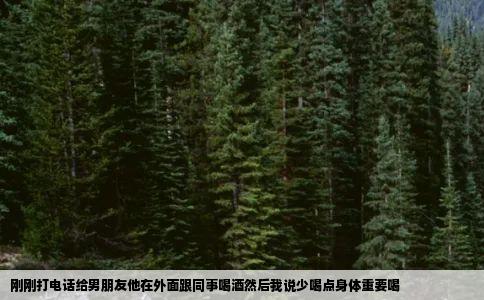 刚刚打电话给男朋友他在外面跟同事喝酒然后我说少喝点身体重要喝