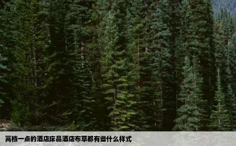 高档一点的酒店床品酒店布草都有些什么样式