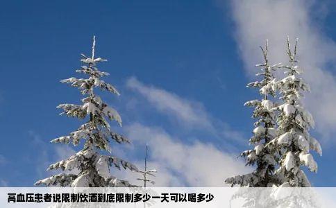高血压患者说限制饮酒到底限制多少一天可以喝多少